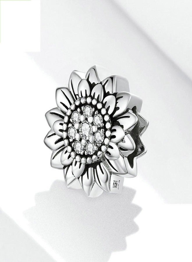 LAMOONY Sterling Silver Sunflower Charm for Pandora Charm Bracelet - Image 4
